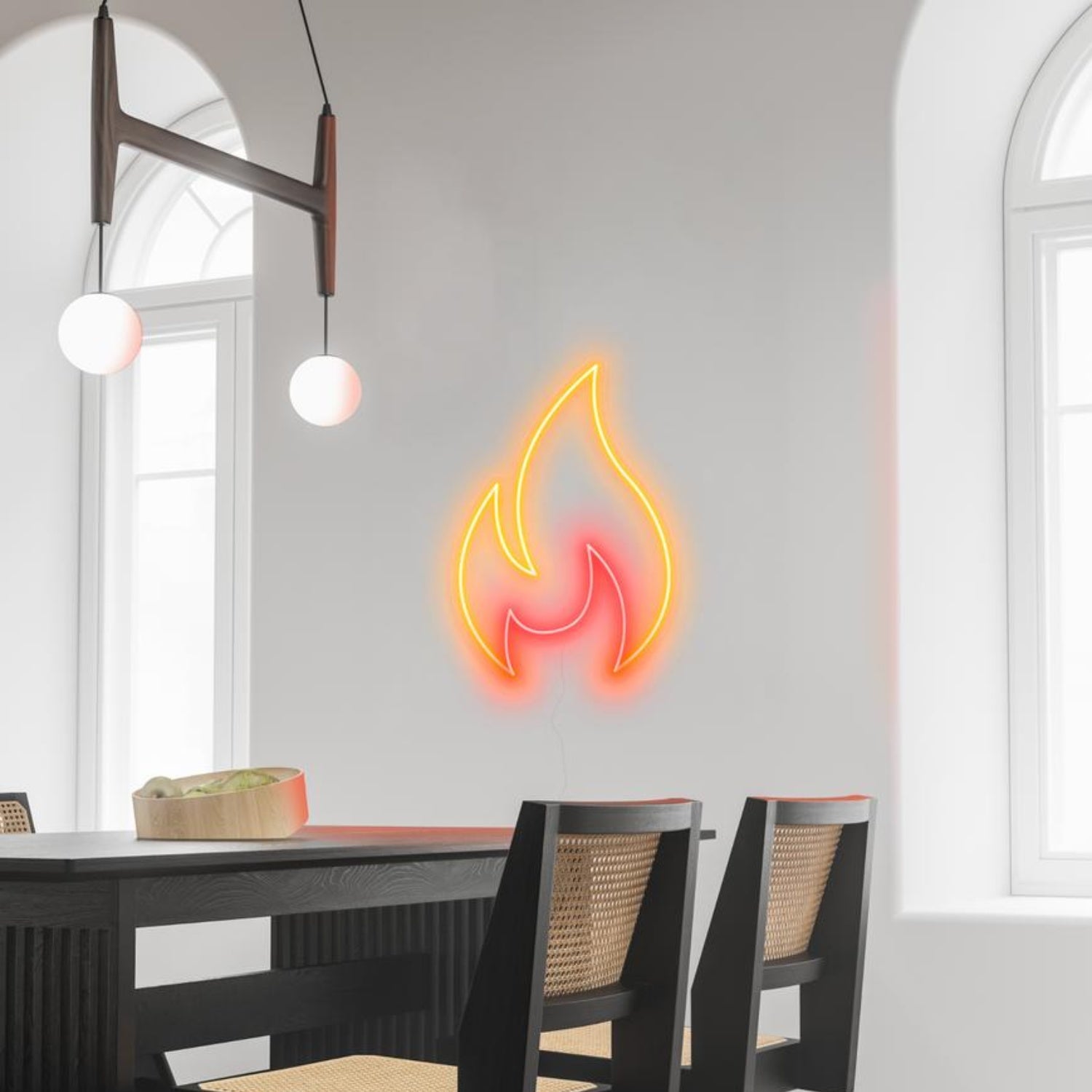 Warm-Yellow Flame Led Neon Sign For Industrial Retro Bar And Home Decor | Shineneon
