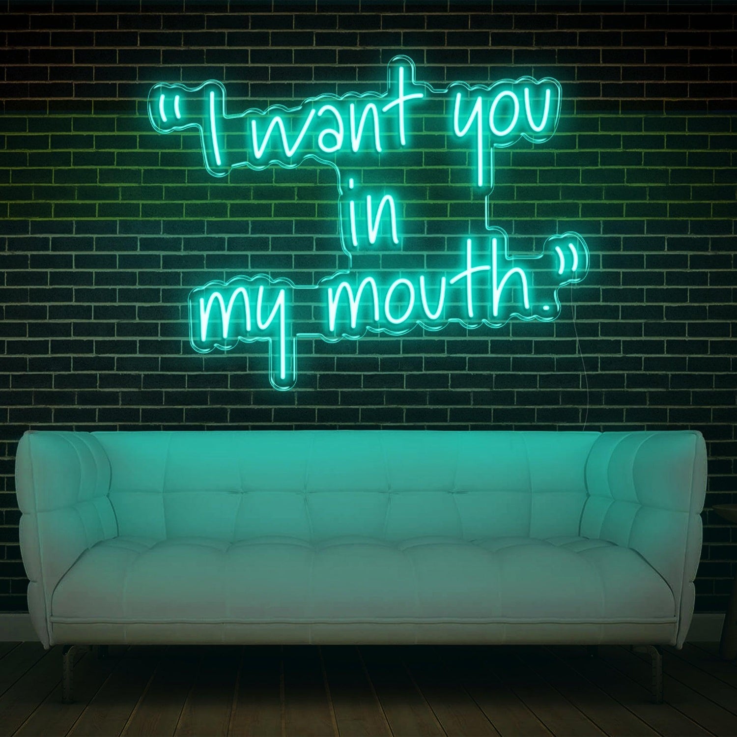 Warm Yellow I Want You In My Mouth Led Neon Sign For Home Bar Cafe Decor | Shineneon