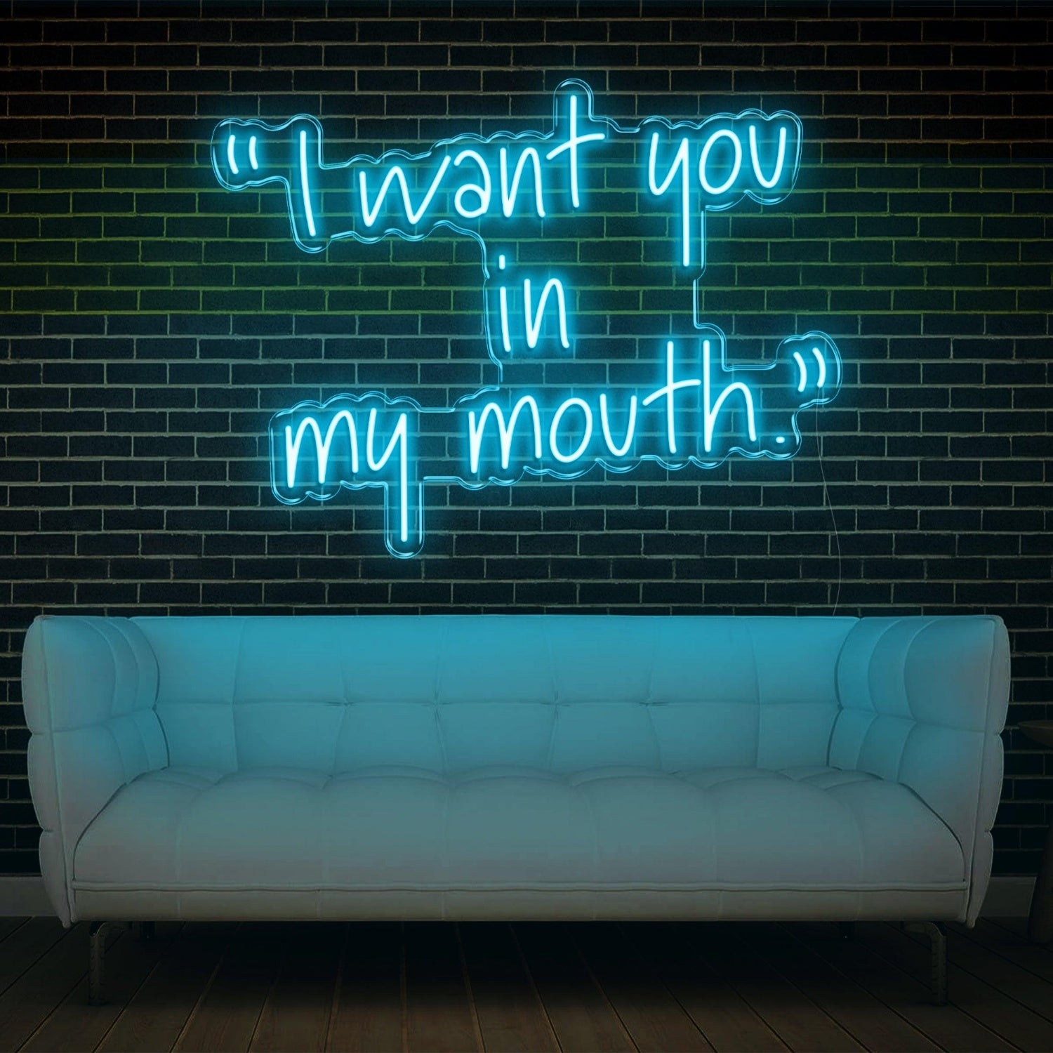 Warm Yellow I Want You In My Mouth Led Neon Sign For Home Bar Cafe Decor | Shineneon