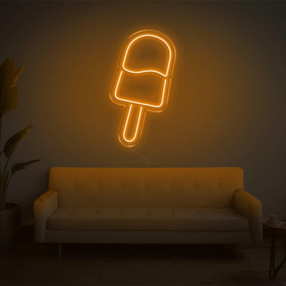 Warm Yellow Ice Cream-Shaped Led Neon Sign For Home Decor Dessert Shop | Shineneon