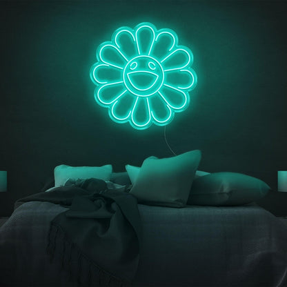 Warm Yellow Smiling Flower Led Neon Sign For Bedroom Wall Decor | Shineneon