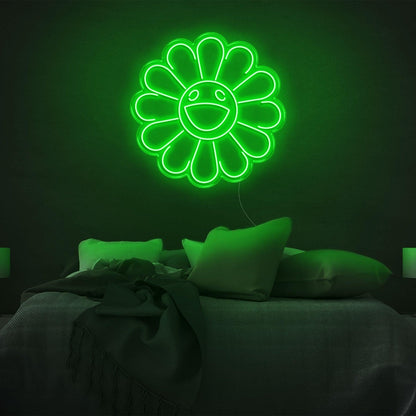 Warm Yellow Smiling Flower Led Neon Sign For Bedroom Wall Decor | Shineneon