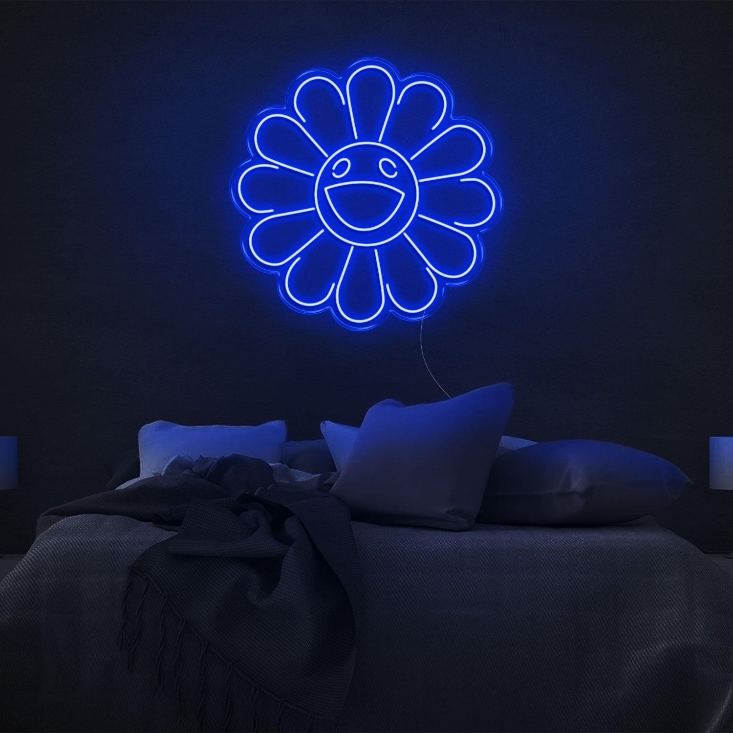 Warm Yellow Smiling Flower Led Neon Sign For Bedroom Wall Decor | Shineneon