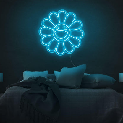 Warm Yellow Smiling Flower Led Neon Sign For Bedroom Wall Decor | Shineneon