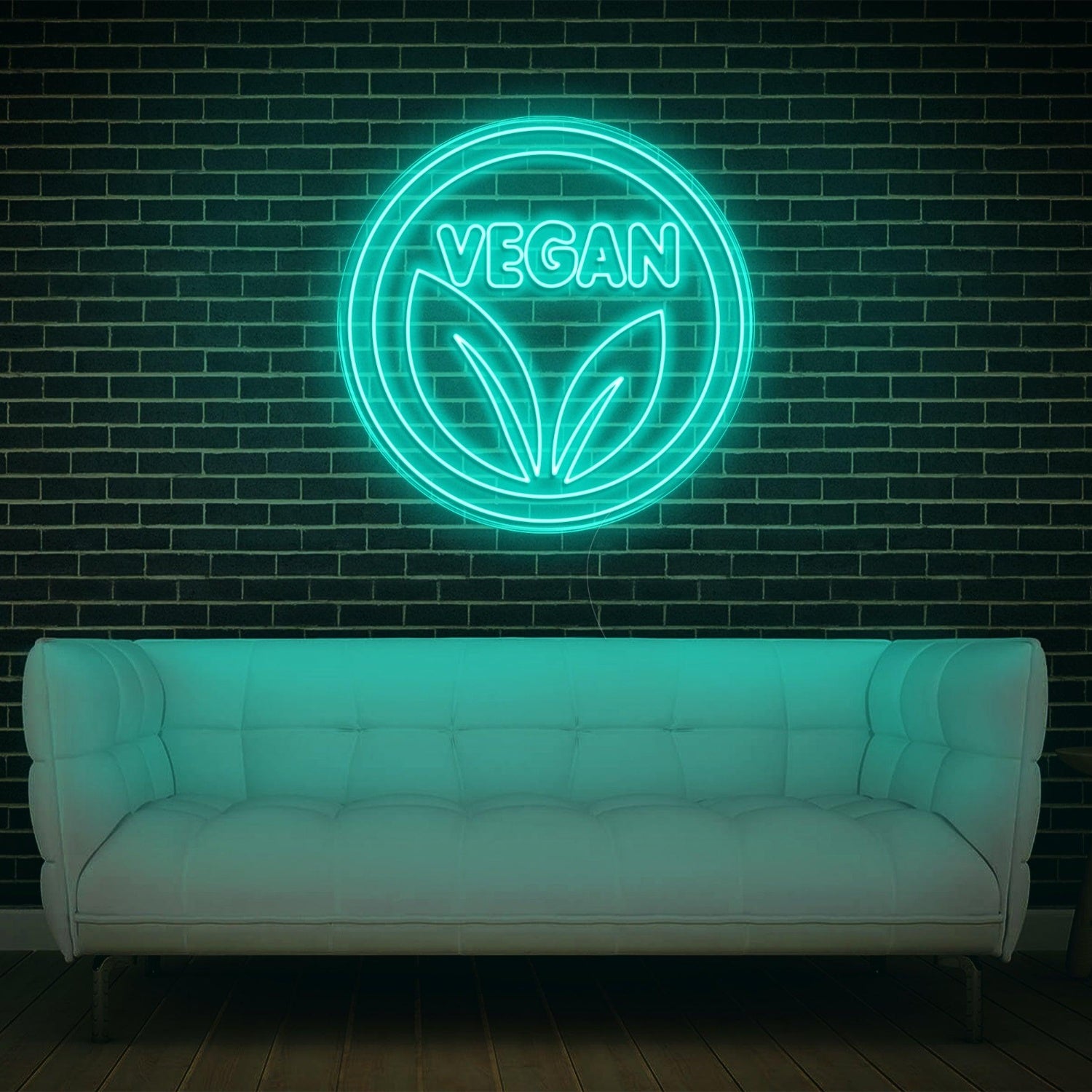 Warm Yellow Vegan Leaf Led Neon Sign For Restaurant Home Decor | Shineneon