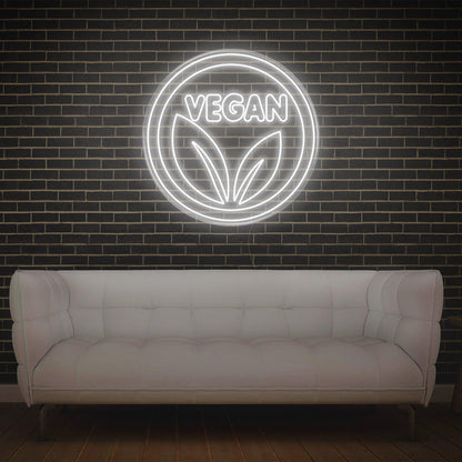 Warm Yellow Vegan Leaf Led Neon Sign For Restaurant Home Decor | Shineneon