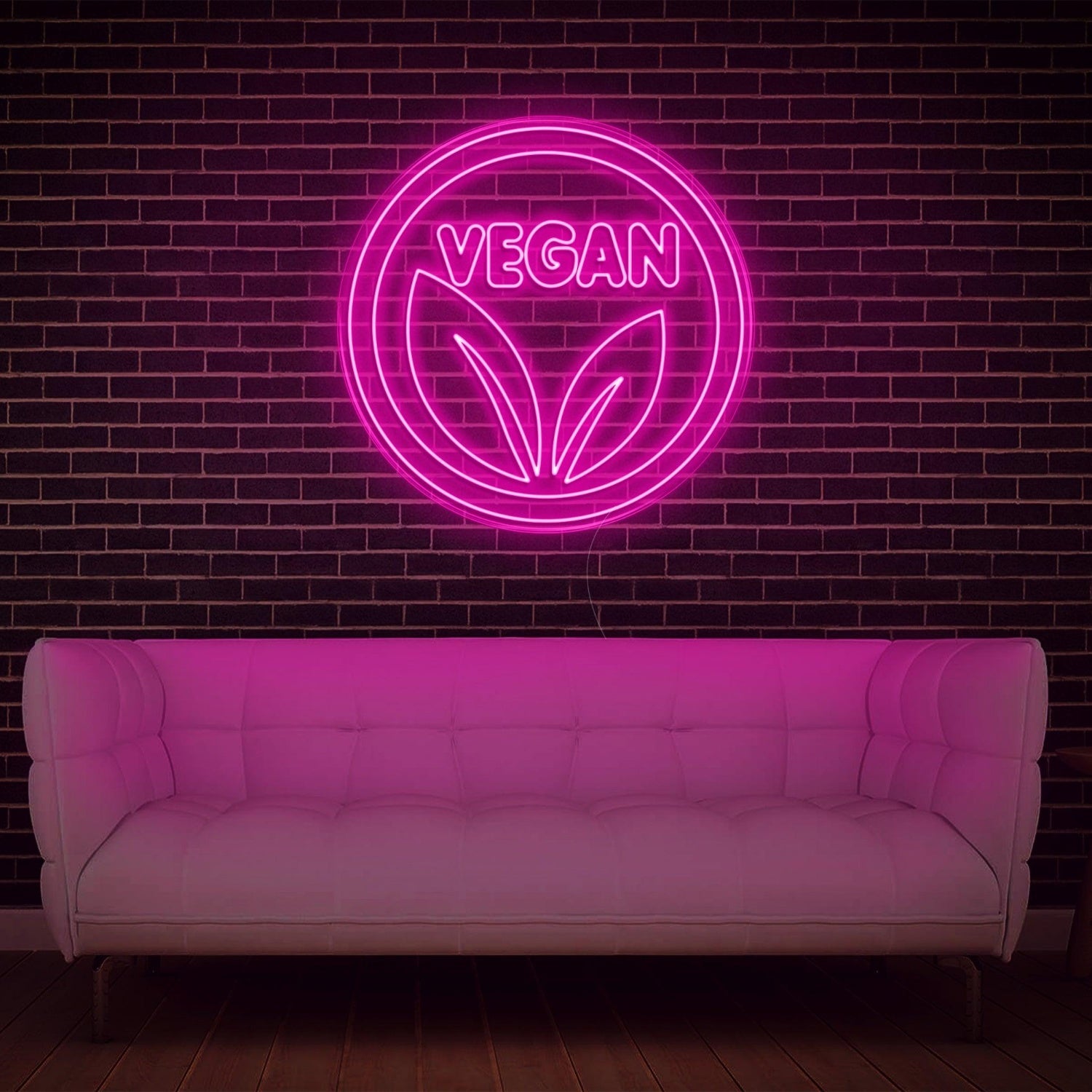 Warm Yellow Vegan Leaf Led Neon Sign For Restaurant Home Decor | Shineneon