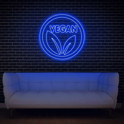 Warm Yellow Vegan Leaf Led Neon Sign For Restaurant Home Decor | Shineneon