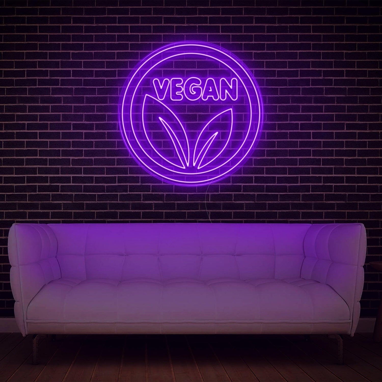 Warm Yellow Vegan Leaf Led Neon Sign For Restaurant Home Decor | Shineneon