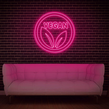 Warm Yellow Vegan Leaf Led Neon Sign For Restaurant Home Decor | Shineneon