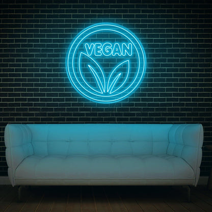 Warm Yellow Vegan Leaf Led Neon Sign For Restaurant Home Decor | Shineneon