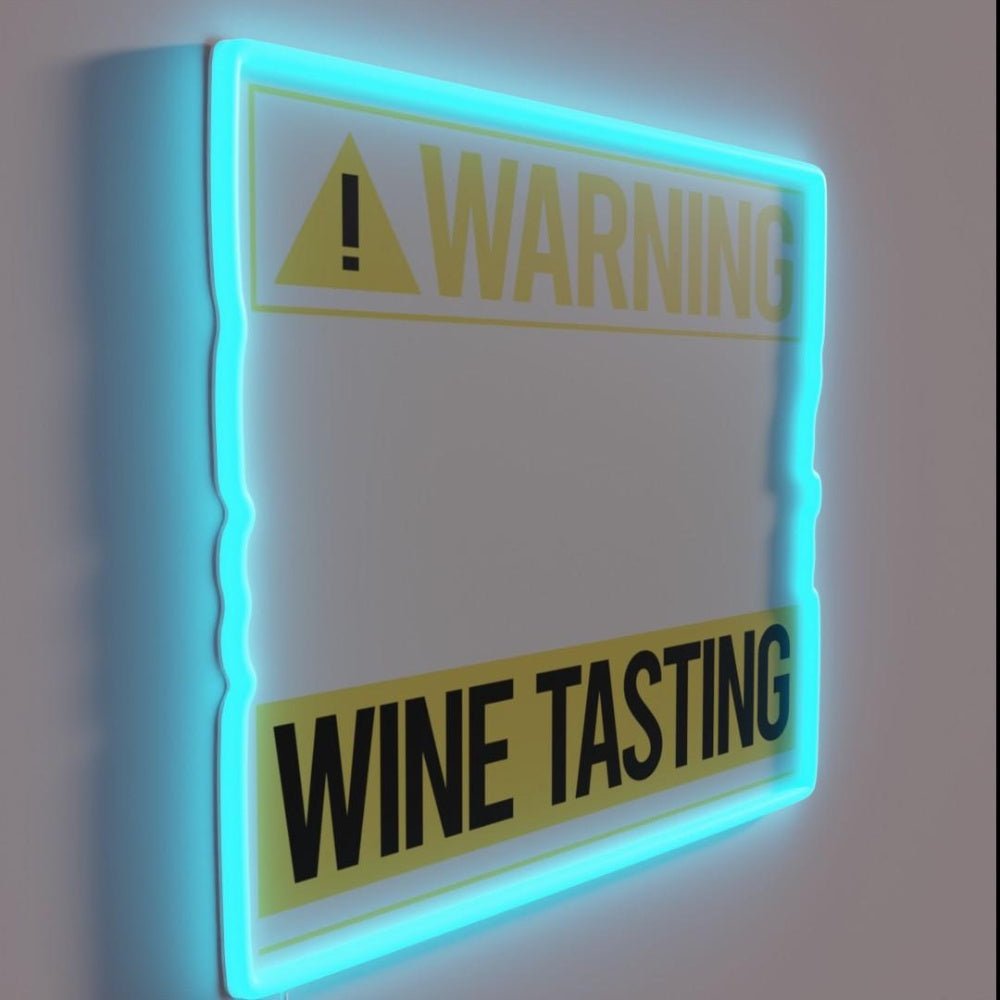 Warning About Wine Tasting Rgb Led Neon Sign - Shineneon