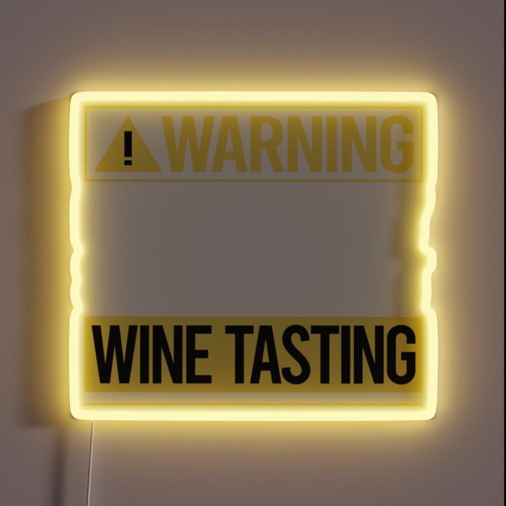 Warning About Wine Tasting Rgb Led Neon Sign - Shineneon