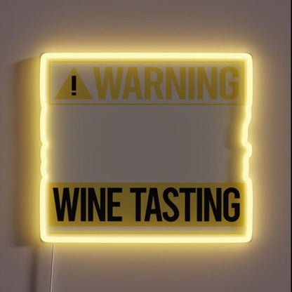 Warning About Wine Tasting Rgb Led Neon Sign - Shineneon