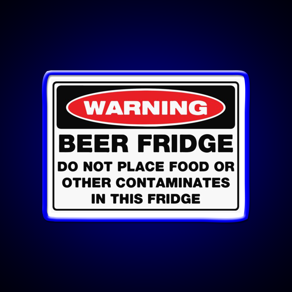 Warning Beer Fridge Beer Bar Decor Led Neon Sign Rgb Color - LED neon sign view 5