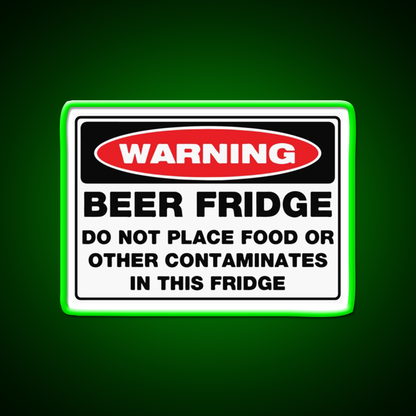 Warning Beer Fridge Beer Bar Decor Led Neon Sign Rgb Color - LED neon sign view 8