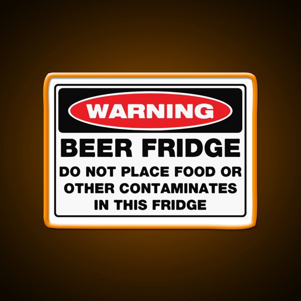 Warning Beer Fridge Beer Bar Decor Led Neon Sign Rgb Color - LED neon sign view 6