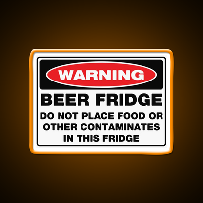 Warning Beer Fridge Beer Bar Decor Led Neon Sign Rgb Color - LED neon sign view 6