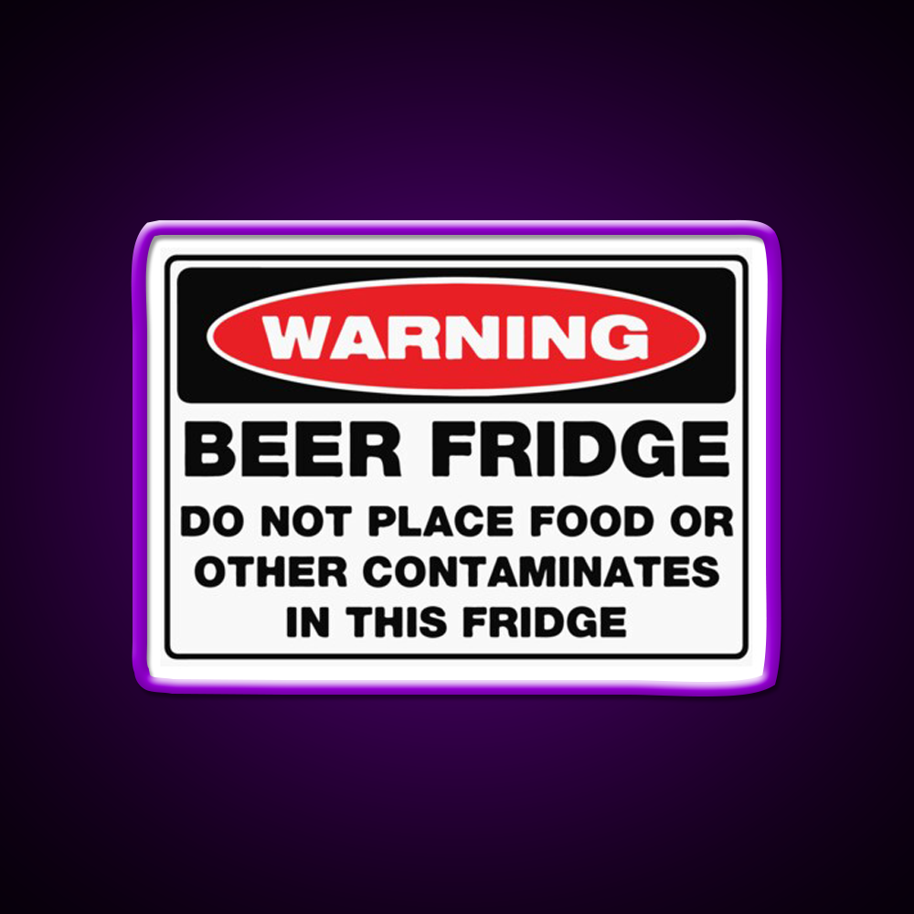 Warning Beer Fridge Beer Bar Decor Led Neon Sign Rgb Color - LED neon sign view 9