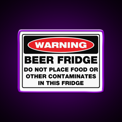 Warning Beer Fridge Beer Bar Decor Led Neon Sign Rgb Color - LED neon sign view 9