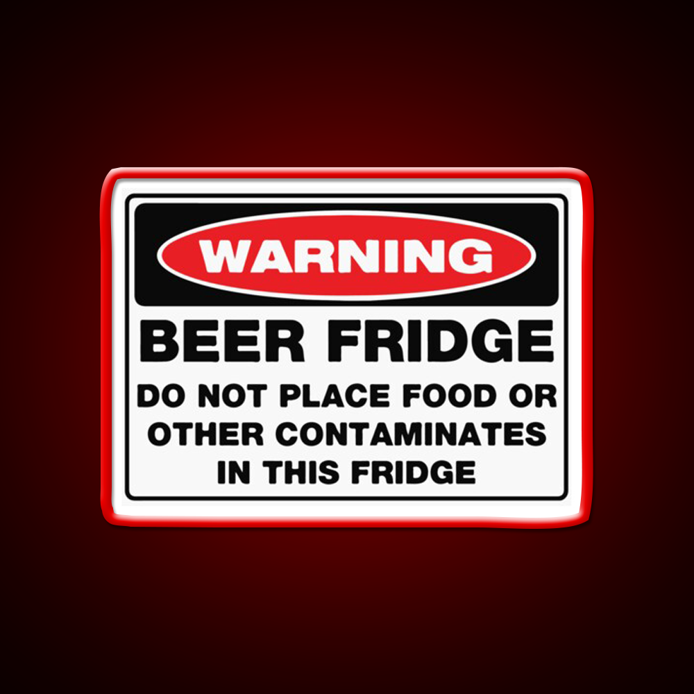Warning Beer Fridge Beer Bar Decor Led Neon Sign Rgb Color - LED neon sign view 10