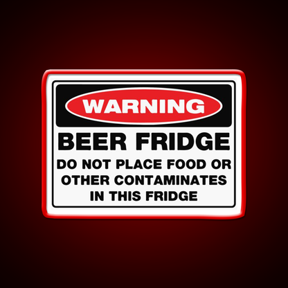 Warning Beer Fridge Beer Bar Decor Led Neon Sign Rgb Color - LED neon sign view 10
