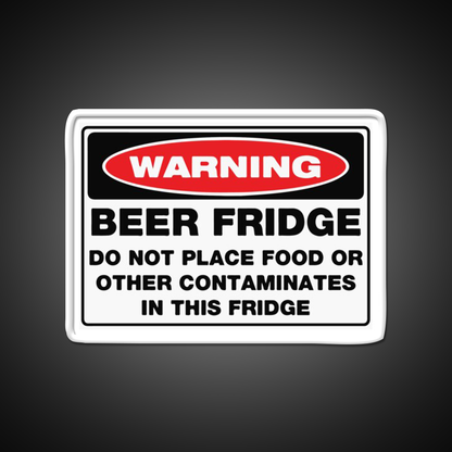 Warning Beer Fridge Beer Bar Decor Led Neon Sign Rgb Color - LED neon sign view 11