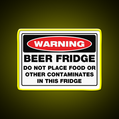 Warning Beer Fridge Beer Bar Decor Led Neon Sign Rgb Color - LED neon sign view 7