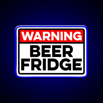 Warning Beer Fridge Drinks Cocktail Bar Decor Led Neon Sign Rgb Color - LED neon sign view 5