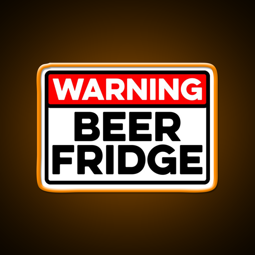 Warning Beer Fridge Drinks Cocktail Bar Decor Led Neon Sign Rgb Color - LED neon sign view 6