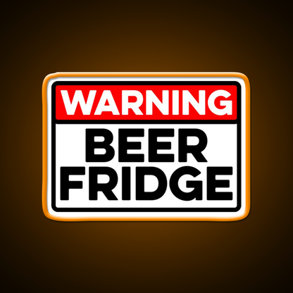 Warning Beer Fridge Drinks Cocktail Bar Decor Led Neon Sign Rgb Color - LED neon sign view 6