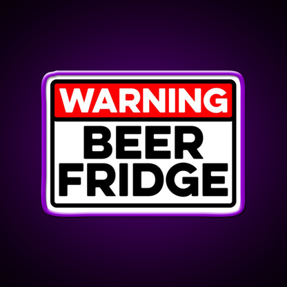 Warning Beer Fridge Drinks Cocktail Bar Decor Led Neon Sign Rgb Color - LED neon sign view 9