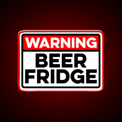Warning Beer Fridge Drinks Cocktail Bar Decor Led Neon Sign Rgb Color - LED neon sign view 10
