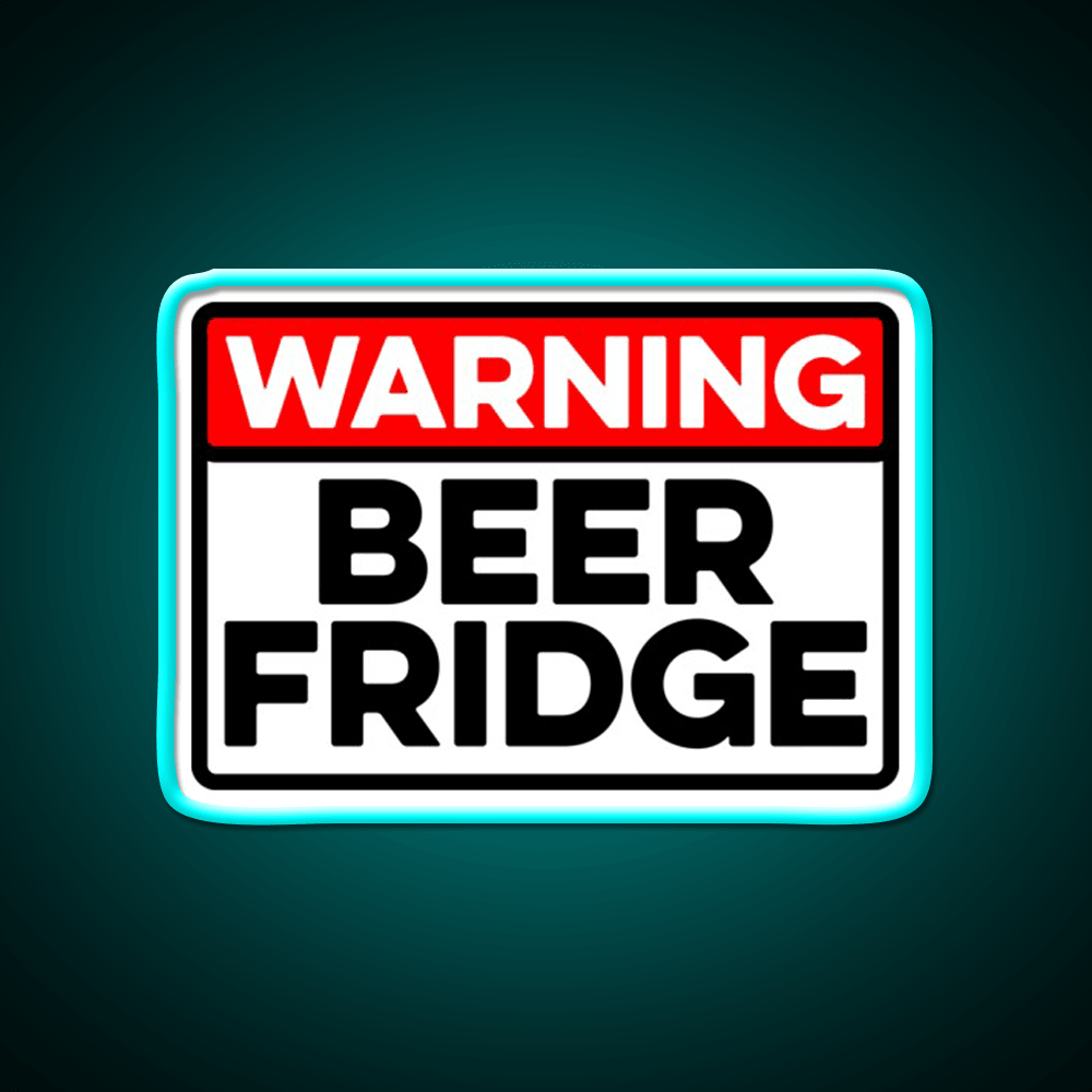 Warning Beer Fridge Drinks Cocktail Bar Decor Led Neon Sign Rgb Color - Shineneon