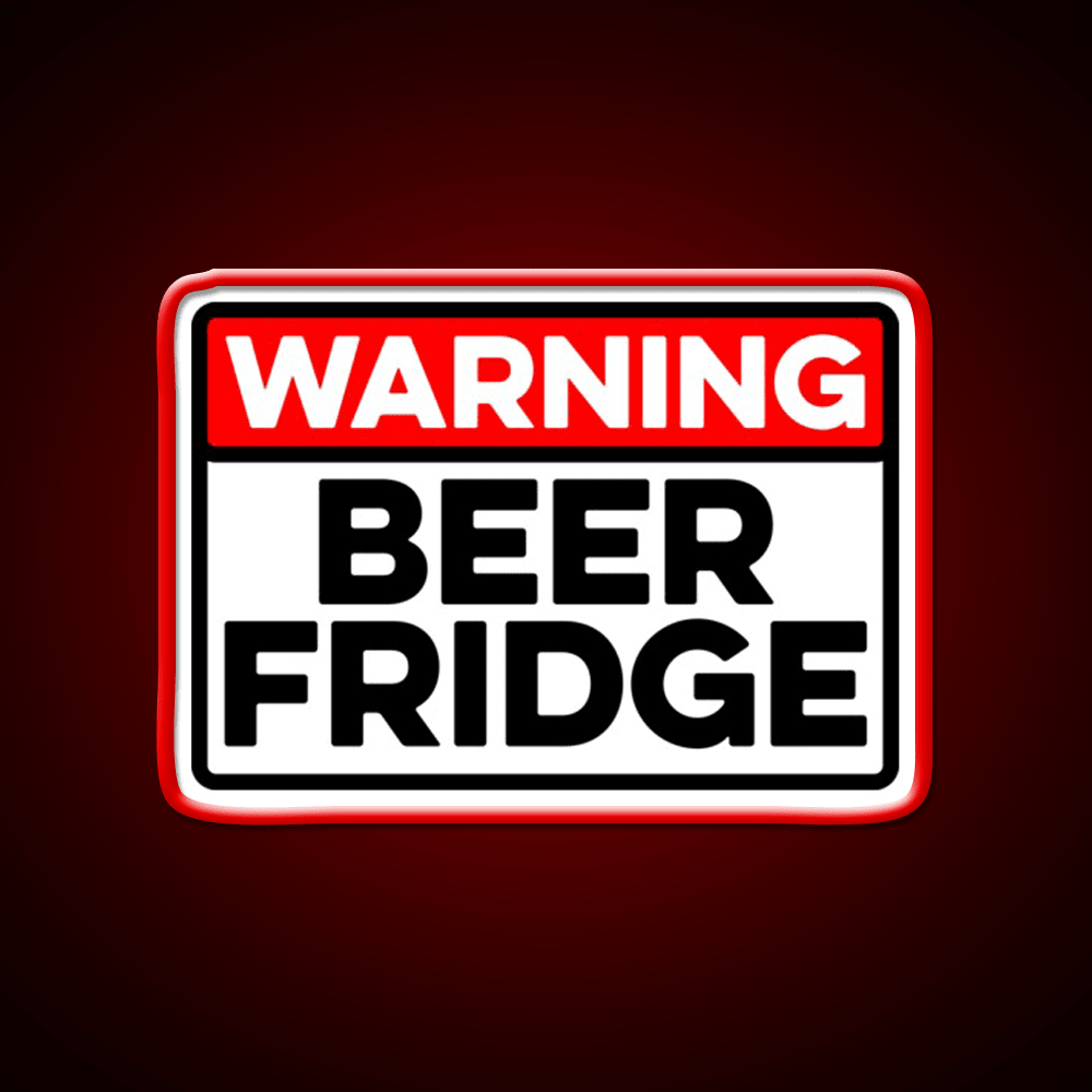 Warning Beer Fridge Drinks Cocktail Bar Decor Led Neon Sign Rgb Color - Shineneon