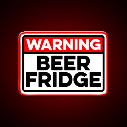 Warning Beer Fridge Drinks Cocktail Bar Decor Led Neon Sign Rgb Color - Shineneon