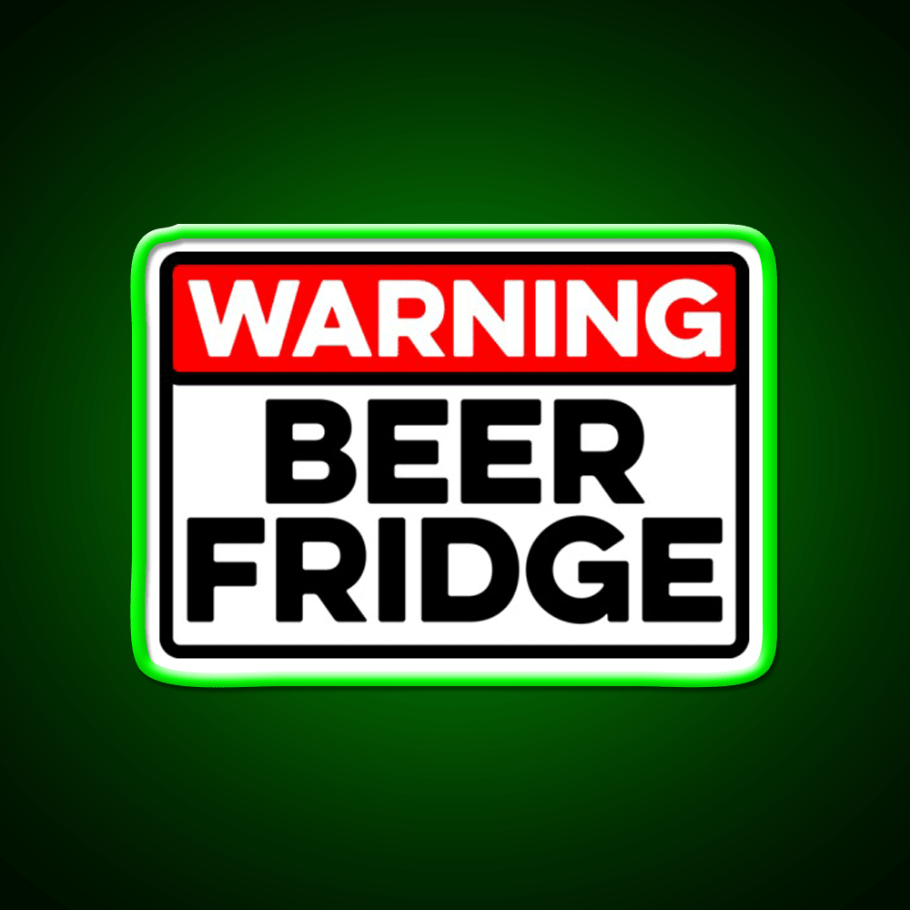 Warning Beer Fridge Drinks Cocktail Bar Decor Led Neon Sign Rgb Color - Shineneon