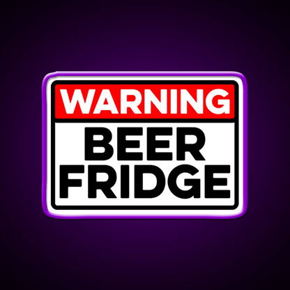 Warning Beer Fridge Drinks Cocktail Bar Decor Led Neon Sign Rgb Color - Shineneon