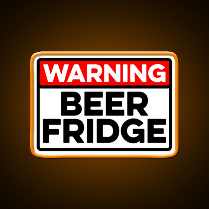 Warning Beer Fridge Drinks Cocktail Bar Decor Led Neon Sign Rgb Color - Shineneon