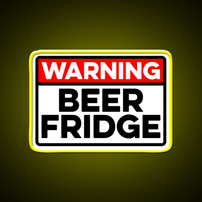 Warning Beer Fridge Drinks Cocktail Bar Decor Led Neon Sign Rgb Color - LED neon sign view 7
