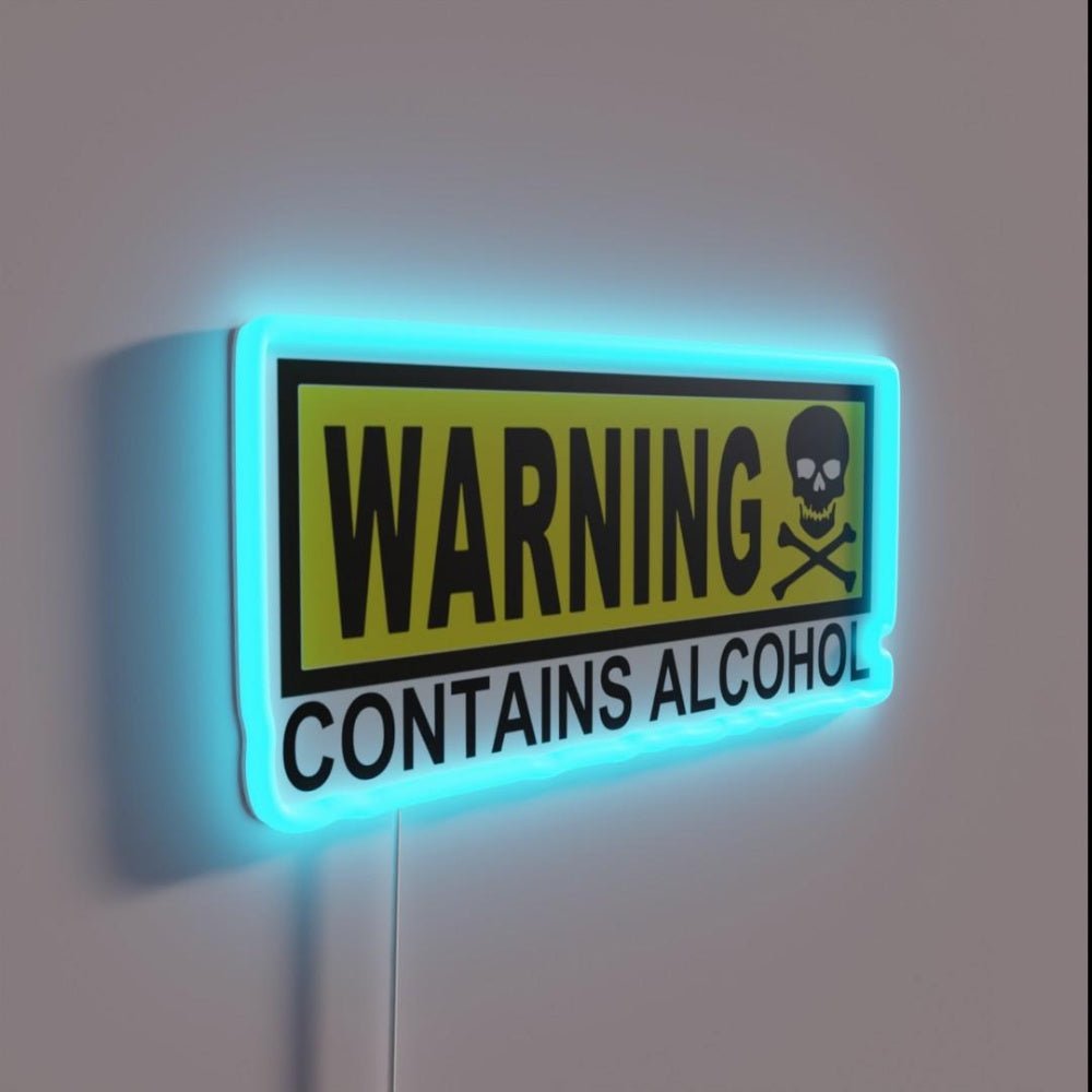 Warning Contains Alcohol Rgb Led Neon Sign - Shineneon