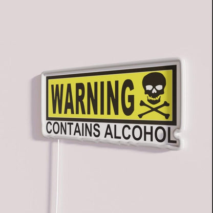 Warning Contains Alcohol Rgb Led Neon Sign - Shineneon
