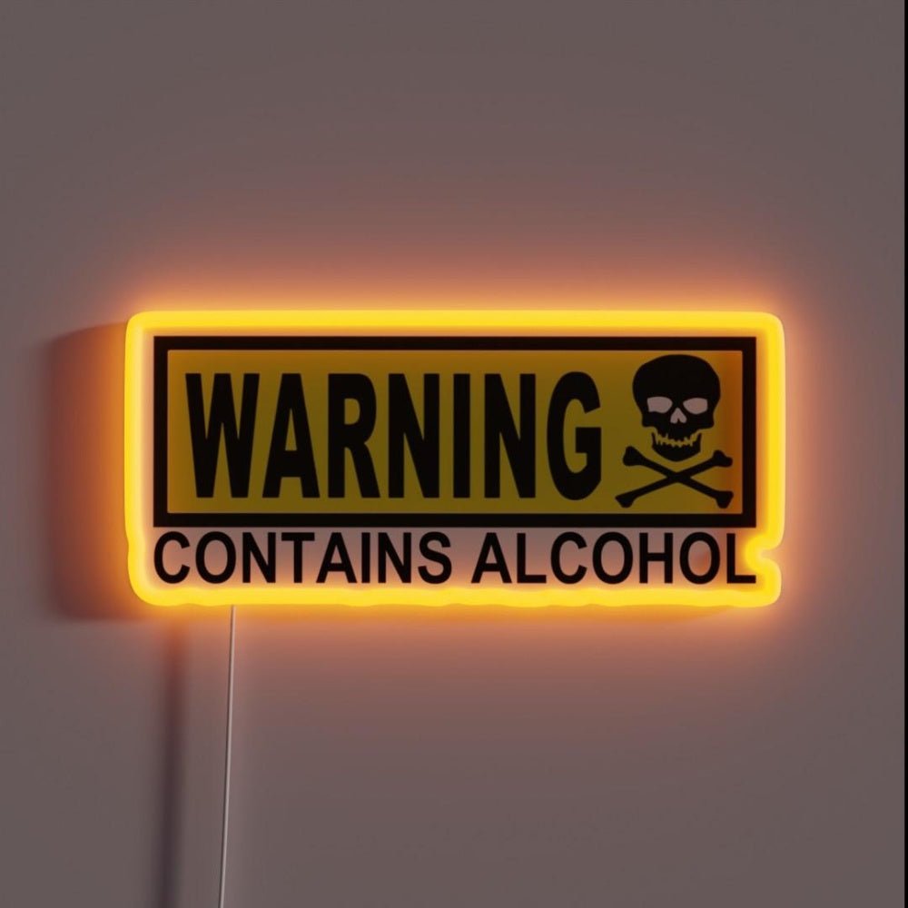 Warning Contains Alcohol Rgb Led Neon Sign - Shineneon