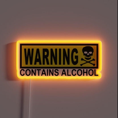Warning Contains Alcohol Rgb Led Neon Sign - Shineneon
