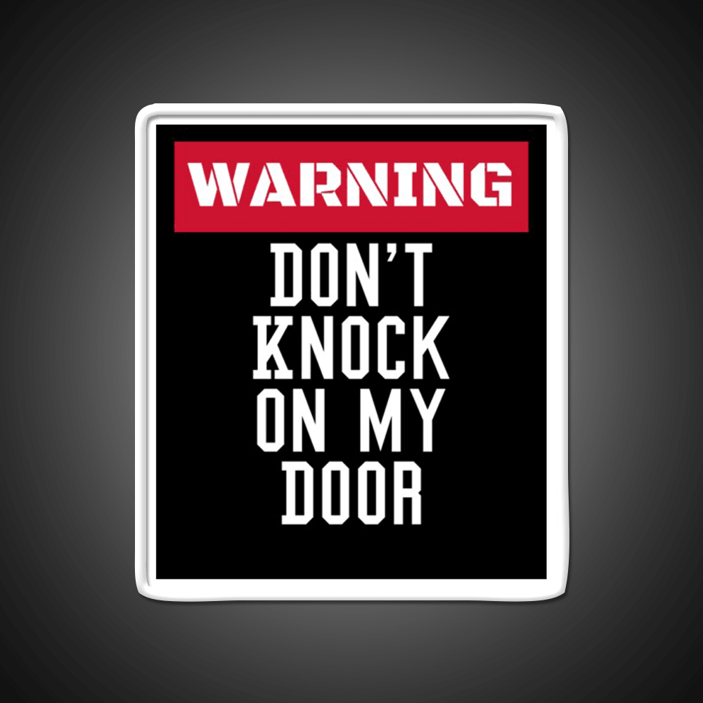 Warning Dont Knock On My Door Welcome Led Neon Sign Open Sign Rgb Color - Shineneon