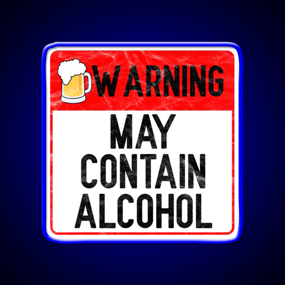 Warning May Contain Alcohol Beer Bar Decor Led Neon Sign Rgb Color - LED neon sign view 5