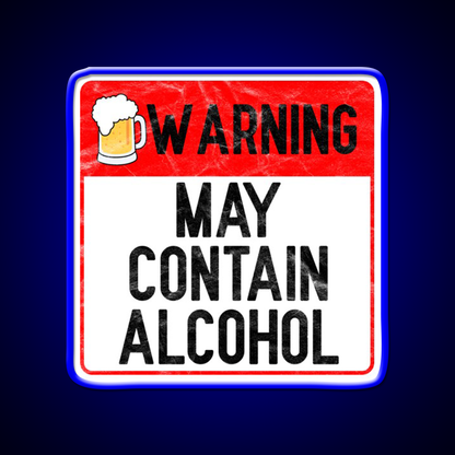 Warning May Contain Alcohol Beer Bar Decor Led Neon Sign Rgb Color - LED neon sign view 5