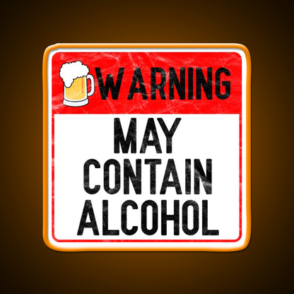 Warning May Contain Alcohol Beer Bar Decor Led Neon Sign Rgb Color - LED neon sign view 6