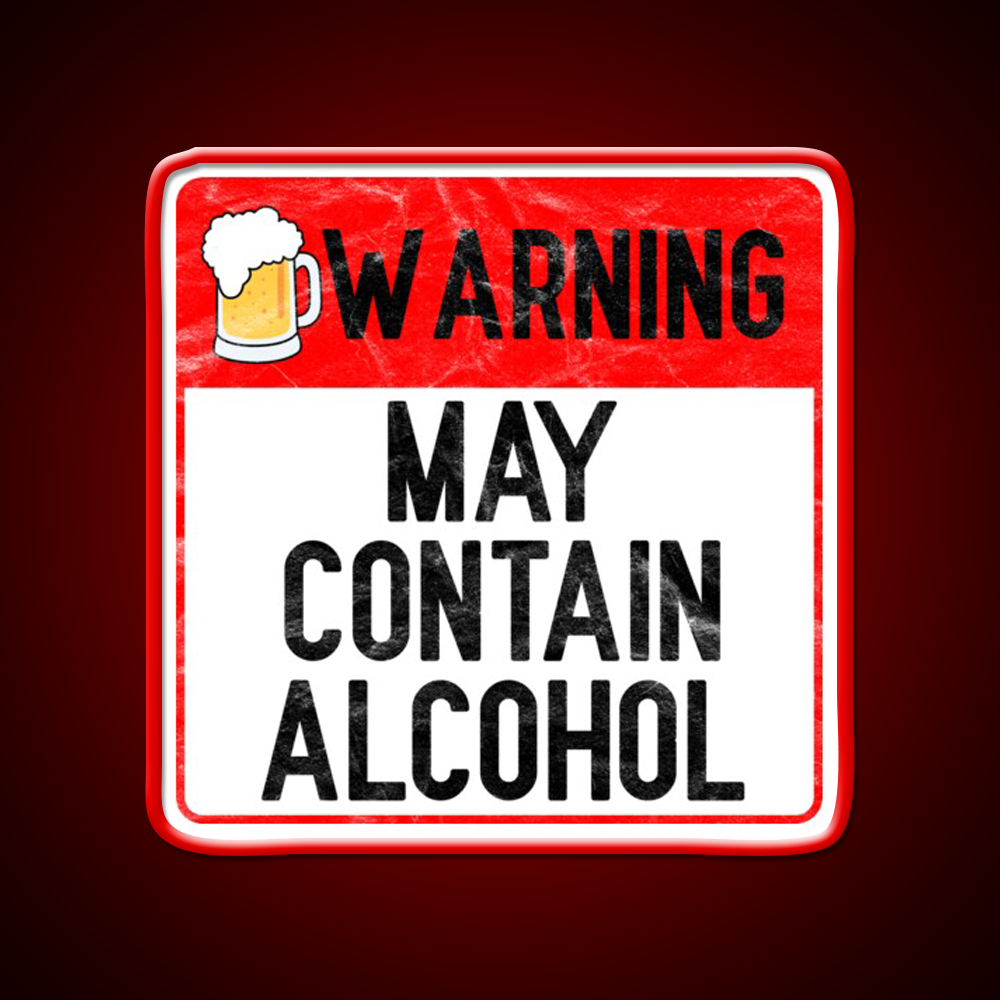 Warning May Contain Alcohol Beer Bar Decor Led Neon Sign Rgb Color - LED neon sign view 10