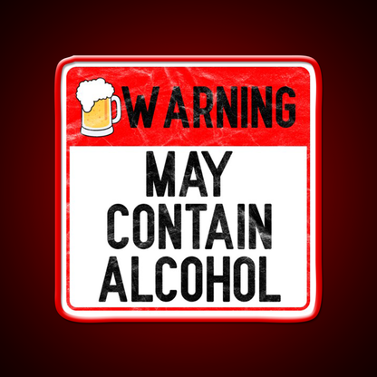 Warning May Contain Alcohol Beer Bar Decor Led Neon Sign Rgb Color - LED neon sign view 10